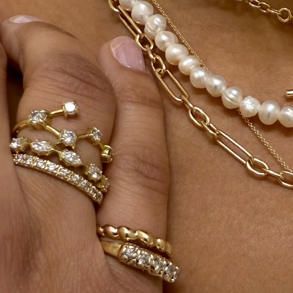 ❗️SOLD❗️RARE Logan Hollowell Big Dipper Cobstellation Ring 18k gold Prong Set - Picture 4 of 4